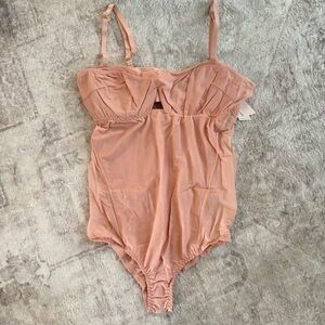 We are HAH Free People Under The Wire Bodysuit Copper Rose New Medium